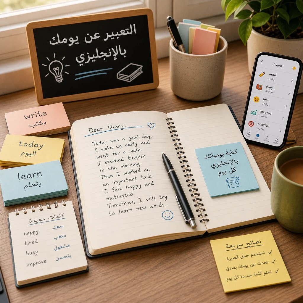 كتابة يوميات بالإنجليزي: قوالب وجمل جاهزة للمبتدئين