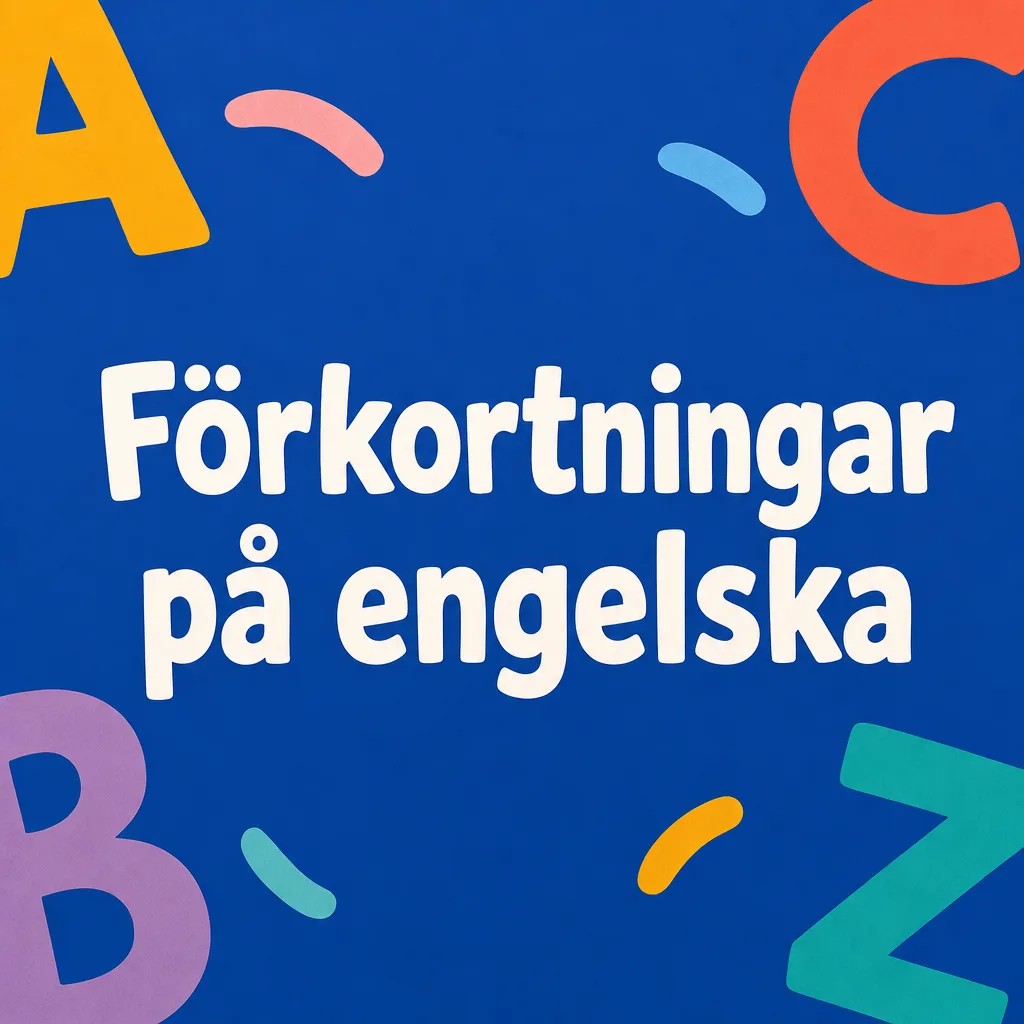 Förkortningar på engelska: initialismer, akronymer och sammandragningar